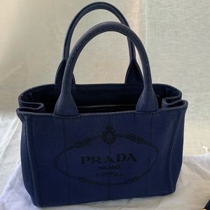 Prada Small Cotton Canvas Tote